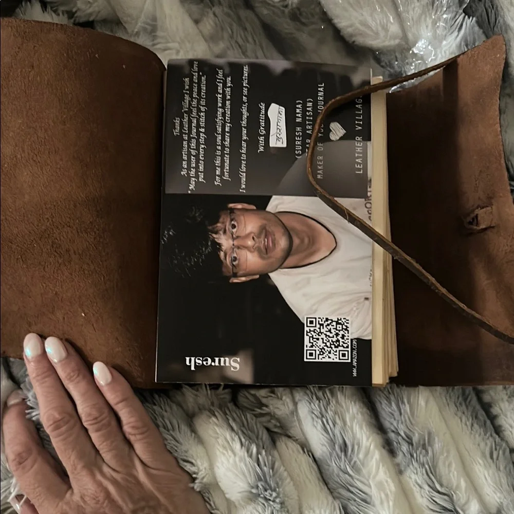 New in bag - Leather Village Brown Leather notebook. Antique look. All leather.